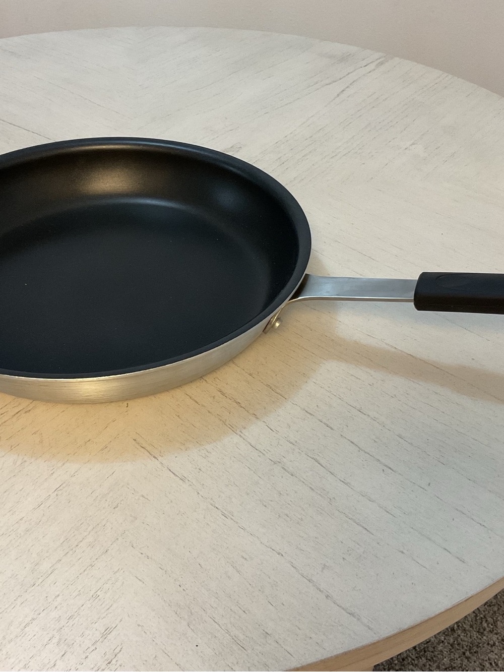 Food Network Black Nonstick Frying Pan with Silver Exterior